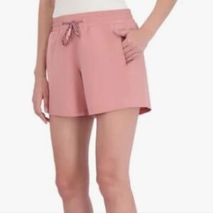 Pacific Trail,Elastic Waist Band Side Pockets Ladies' Casual Shorts, XL, Pink
